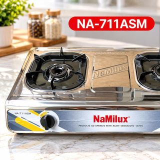 BẾP GAS ĐÔI DƯƠNG MẶT INOX NAMILUX NA-711ASM