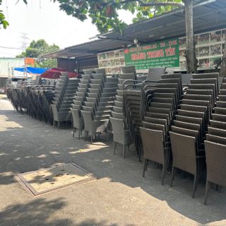Ghế mây nhựa ngoài trời giá rẻ