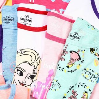 (2-6Y, tách 20b trộn) Bộ cotton bé gái hàng SS