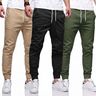 SỈ QUẦN JOGGER KAKI NAM NỮ ỐNG BO CHÂN FORM 40-75KG