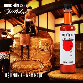 [Tặng nước tương ăn bún] Combo 6 chai Nước mắm chay cao cấp Shiitake chai nhựa 525ml ủ chượp từ đậu nành, nấm ngọt và trái thơm