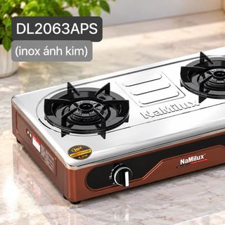 BẾP GAS ĐÔI NAMILUX DL2063APS - MẶT INOX ÁNH KIM