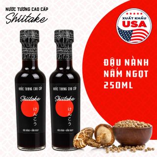 [Combo 2 Chai 250ml] Nước Tương Cao Cấp Shiitake Làng Chài Xưa Lên Men Từ Nấm Ngọt Và Đậu Nành