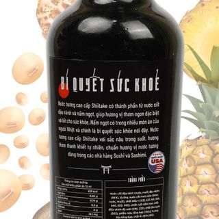[Chai thuỷ tinh 250ml] Nước Tương Cao Cấp Shiitake Làng Chài Xưa Lên Men Từ Nấm Ngọt Và Đậu Nành