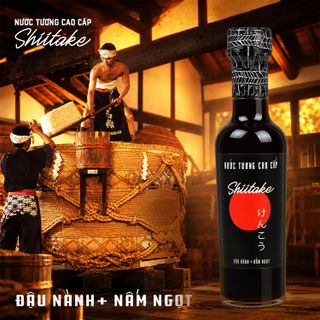 [Chai thuỷ tinh 250ml] Nước Tương Cao Cấp Shiitake Làng Chài Xưa Lên Men Từ Nấm Ngọt Và Đậu Nành
