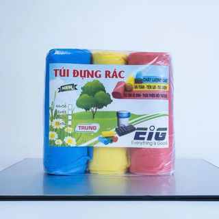 SET 3 CUỘN TÚI RÁC MÀU 1KG SIÊU DAI (BAO 25 SET)