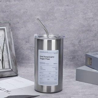 LY GIỮ NHIỆT INOX ICED AMERICANO KÈM ỐNG HÚT (T50)
