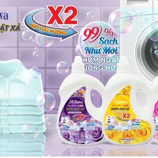 Nước giặt xả hương Nước hoa X2 lưu hương 3.8kg/Can