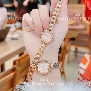 Đồng hồ nữ mặt tròn thanh lịch, dây kim loại 4 màu JW Hot