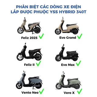 Phuộc sau YSS Hybrid RB220-340T-38-85P 340mm cho Vento Neo Evo Grand Feliz Wave Future