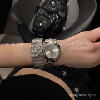 Đồng hồ nữ mặt vuông bo tròn, dây mành kim loại tùy chỉnh Naidu
