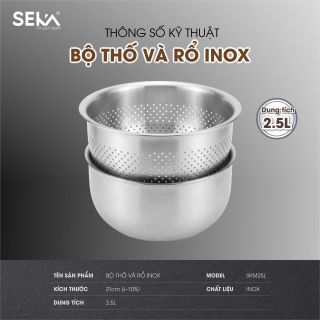 Bộ Thố Và Rổ iINOX SEKA SKM25L