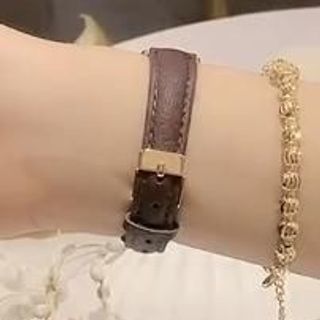 Đồng hồ nữ mặt elip dây da nâu thanh lịch Elip Nâu