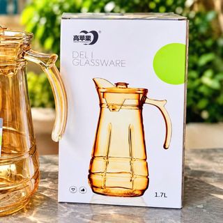 BÌNH NƯỚC THỦY TINH VÀNG DELI 1,7L YZH36 (T12)