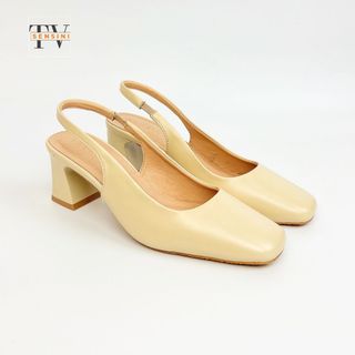 Giày cao gót nữ size 35–43 hở gót mũi vuông gót 5cm da mềm HN3152 – sỉ từ 5 đôi/màu