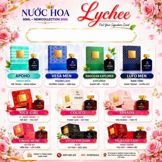 NƯỚC HOA LYCHEE ĐỦ LOẠI GIÁ TỐT