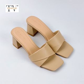 Dép cao gót nữ size 35–43 quai bản gấp gót vuông 5cm da mềm HN3083 – sỉ từ 5 đôi/màu