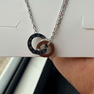 Vòng tay nữ titan vòng tròn số La Mã dây đôi màu bạc thanh lịch Vòng Tay Titan Số La Mã