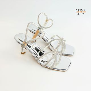 Sandal cao gót nữ size 35–43 quai đá lấp lánh gót 7cm mũi vuông da mềm HN3139 – sỉ từ 5 đôi/màu