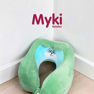 Gối Kê Cổ Cao Su Non Công Thái Học Myki Thêu Hoạt Hình Siêu Hot Trend