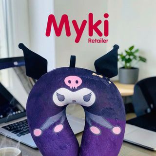 Gối Kê Cổ Du Lịch Hạt Xốp Myki In Nhân Vật Hoạt Hình