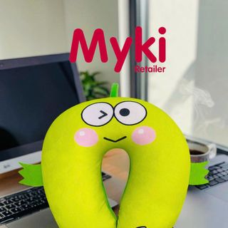 Gối Kê Cổ Du Lịch Hạt Xốp Myki In Nhân Vật Hoạt Hình