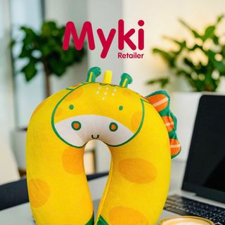 Gối Kê Cổ Du Lịch Hạt Xốp Myki In Nhân Vật Hoạt Hình