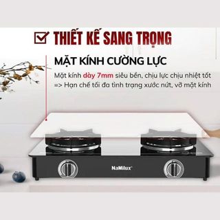 BẾP GAS ĐÔI MẶT KÍNH NAMILUX DL2463PG (DGH-71NPG)