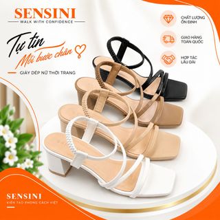 Sandal cao gót nữ size 35–43 dây đan chéo gót 5cm mũi vuông HN3020 – sỉ từ 5 đôi/màu