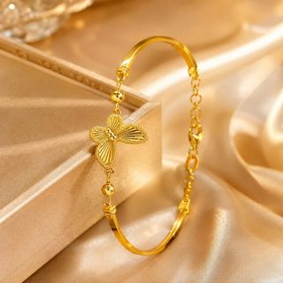 Vòng tay nữ hồ điệp tone vàng thanh lịch Vòng Tay Hồ Điệp