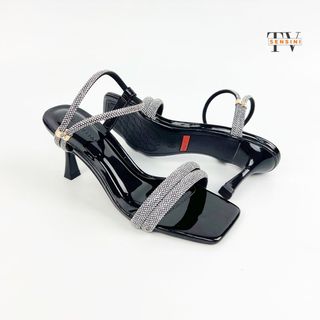 Dép cao gót nữ size 35–43 quai đá lấp lánh gót nhọn 7cm đi tiệc HN3140 – sỉ từ 5 đôi/màu