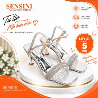 Dép cao gót nữ size 35–43 quai đá lấp lánh gót nhọn 7cm đi tiệc HN3140 – sỉ từ 5 đôi/màu