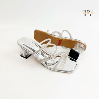 Dép cao gót đính đá nữ size 35–43 nhiều dây gót vuông 5cm mũi vuông HN3138 – sỉ từ 5 đôi/màu