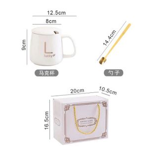 BỘ CỐC SỨ TRẮNG IN LOGO QUÀ TẶNG KÈM MUỖNG (T45)