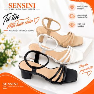 Sandal cao gót nữ size 35–43 quai mảnh gót vuông 5cm da mềm HN3052 – sỉ từ 5 đôi/màu