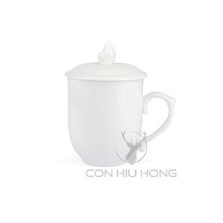 Ca mẫu đơn Bát Tràng 0.3l - In ảnh theo yêu cầu - Con Hiu Hồng Gift