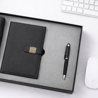 Set quà tặng doanh nghiệp Black Luxury (Sổ da, Bút ký, Ô cầm tay)