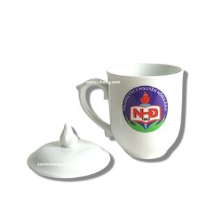 Ca mẫu đơn Bát Tràng 0.3l - In ảnh theo yêu cầu - Con Hiu Hồng Gift