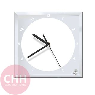 Đồng Hồ Thủy Tinh Vuông 15x15cm In Hình Theo Yêu Cầu | Con Hiu Hồng