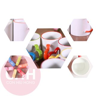 Ly Sứ Viền Màu Quai Tim Cá Nhân Hóa - In Theo Yêu Cầu Từ 1 Cái - Con Hiu Hồng Gift