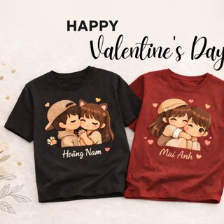 In áo thun đôi theo yêu cầu