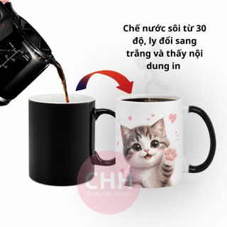 Ly huyền ảo lòng màu - chế nước sôi đổi màu - Con Hiu Hồng Gift