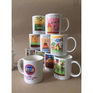 Ly sứ trắng thường in hình theo yêu cầu – In ảnh cá nhân – Con Hiu Hồng Gift