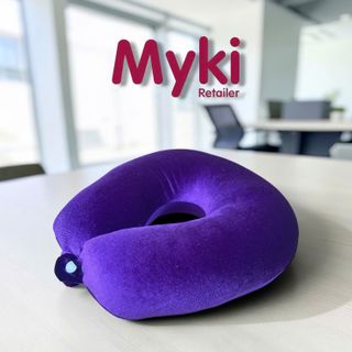 Gối Kê Cổ Du Lịch Hạt Xốp Vải Thun Lạnh Nhung Myki, Lựa chọn Tối Ưu Cho Người Phong Cách Tối Giản