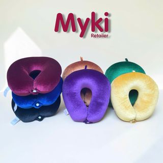 Gối Kê Cổ Du Lịch Hạt Xốp Vải Thun Lạnh Nhung Myki, Lựa chọn Tối Ưu Cho Người Phong Cách Tối Giản