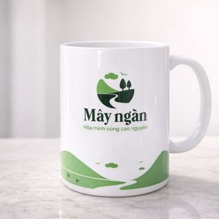 Ly sứ in logo Mây ngàn - hòa mình cùng Cao Nguyên (dự án tốt nghiệp)