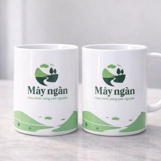 Ly sứ in logo Mây ngàn - hòa mình cùng Cao Nguyên (dự án tốt nghiệp)