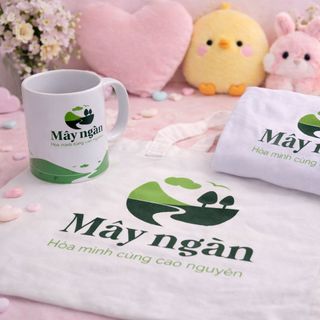 Ly sứ in logo Mây ngàn - hòa mình cùng Cao Nguyên (dự án tốt nghiệp)