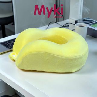 Gối Kê Cổ Du Lịch Cao Su Non Công Thái Học Myki, Phong Cách Cho Người Tối GiảnNhận In Thêu Logo Theo Yêu Cầu