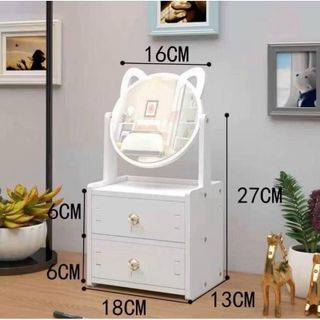 Tủ Mỹ Phẩm Gương Tai Mèo 2 Ngăn kéo